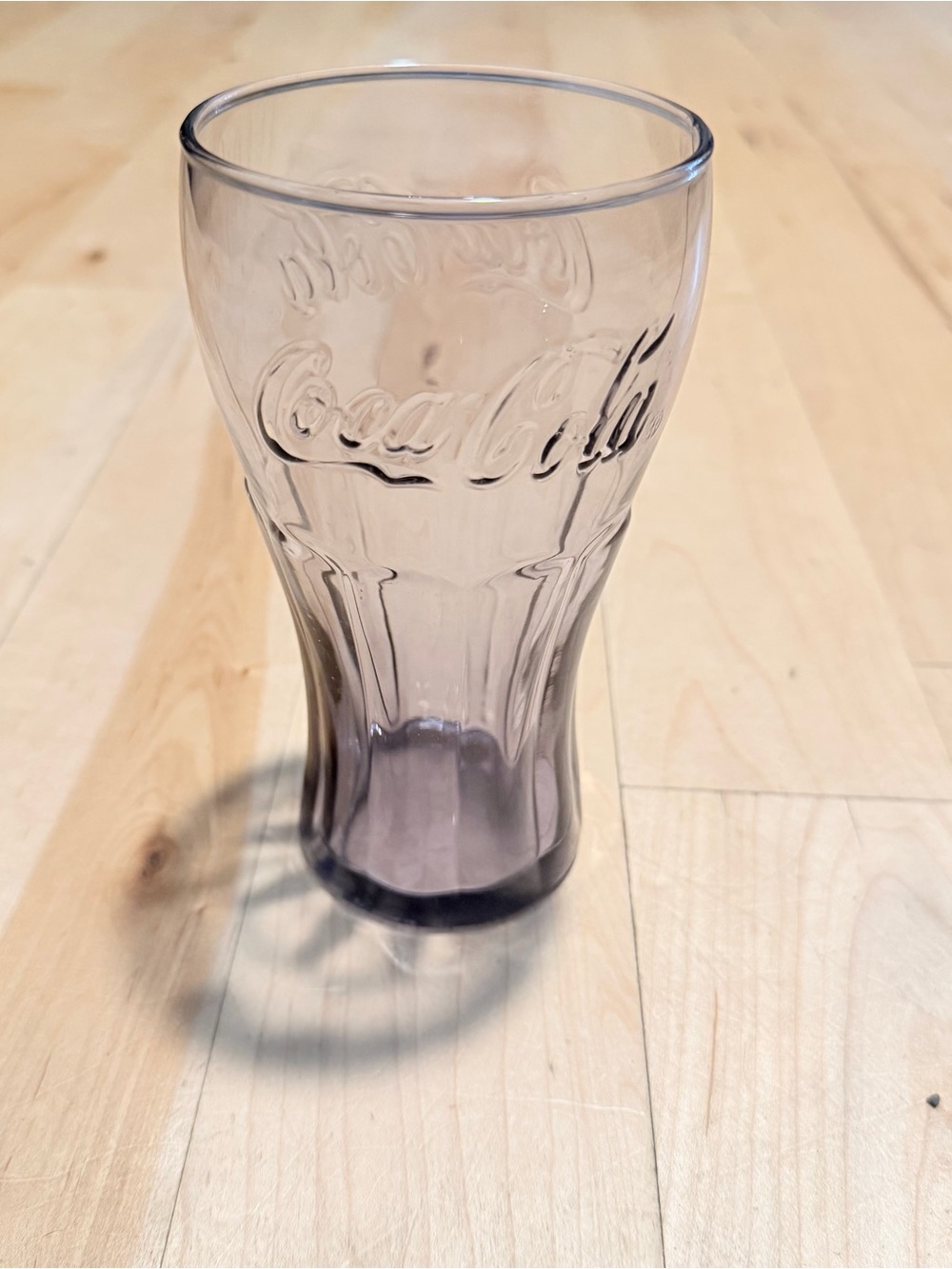 Vintage Coca Cola Embossed Curved Glass-amethyst